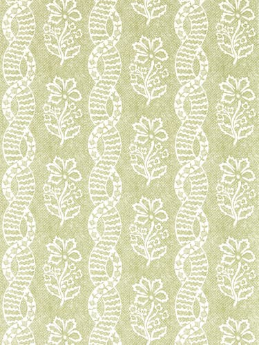 Zoffany - Dabu Stripe Pale Olive Indienne Wallcoverings