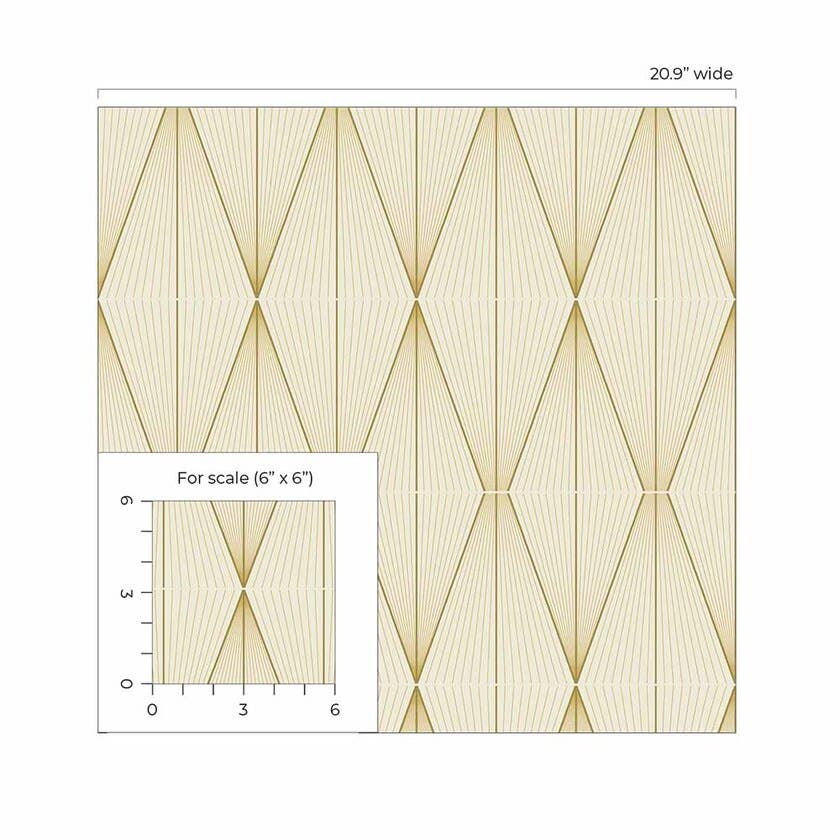 Peel & Stick Geo Diamond Goldenrod NW55805