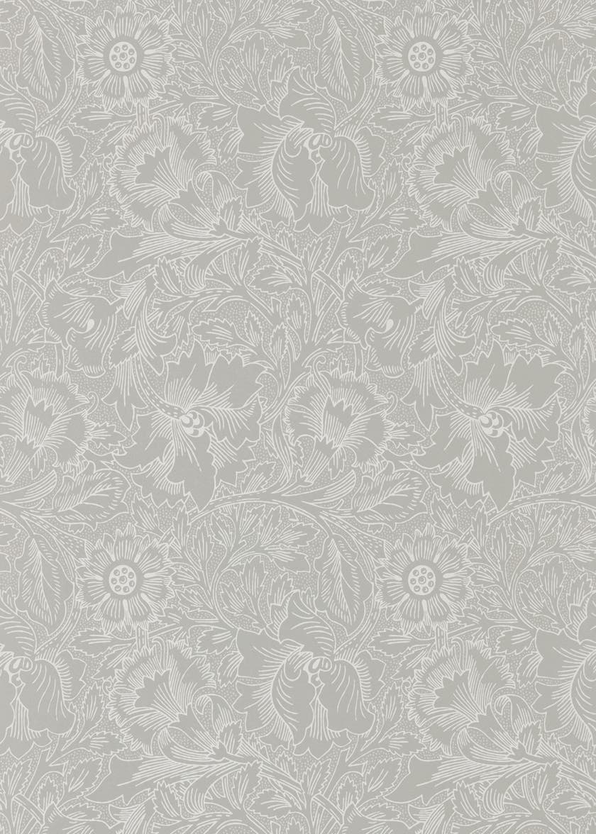 Morris & Co - Pure Poppy Dove/Chalk Morris Pure Wallpapers