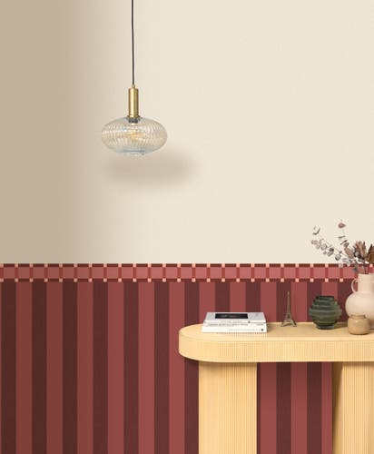 Caselio - Linen Lines Bordeaux