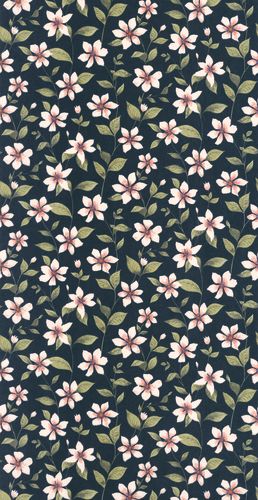 Casadeco - Clematites Bleu Encre Gardens