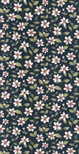 Casadeco - Clematites Bleu Encre Gardens