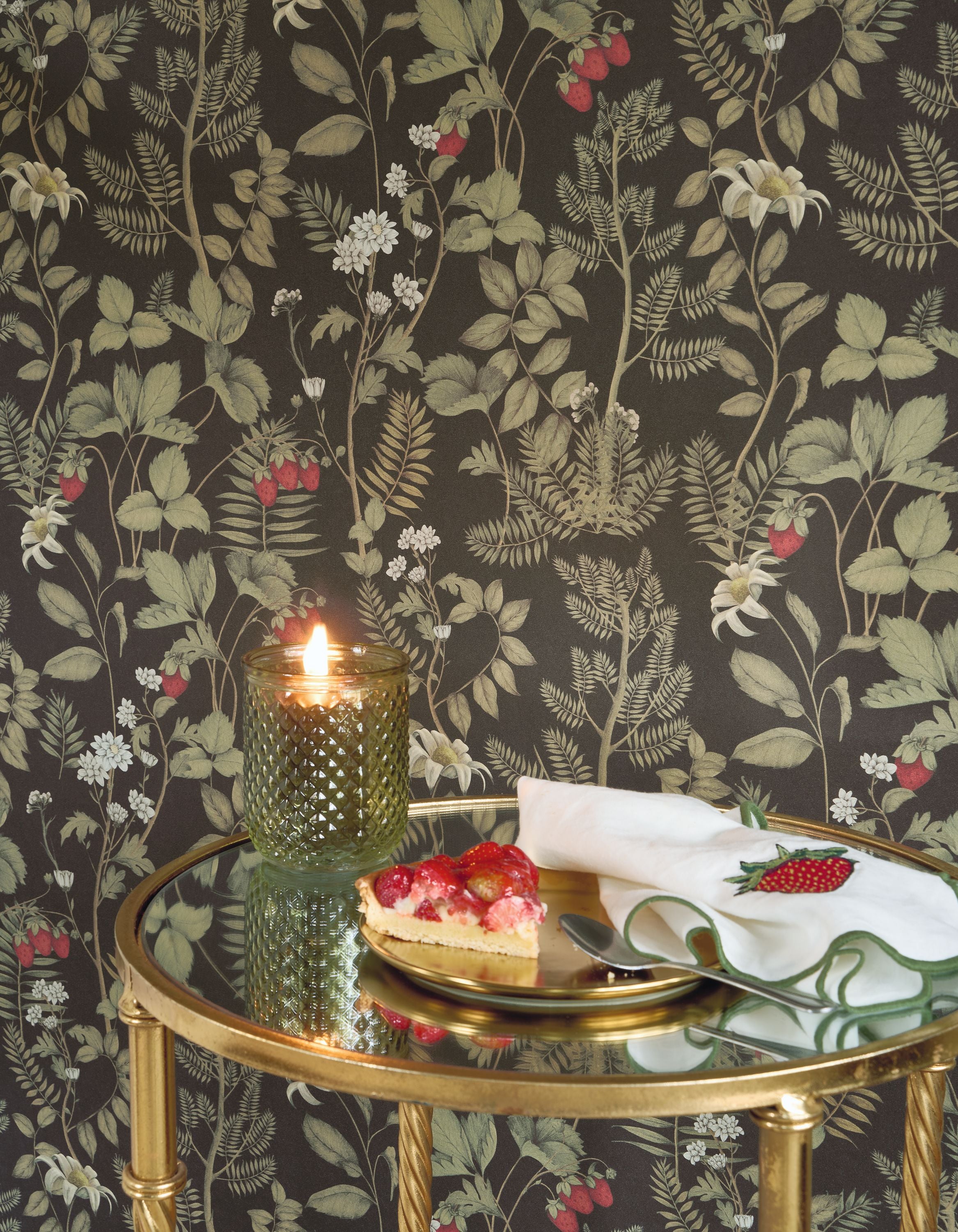 Casadeco Strawberry Field Noir Fusain