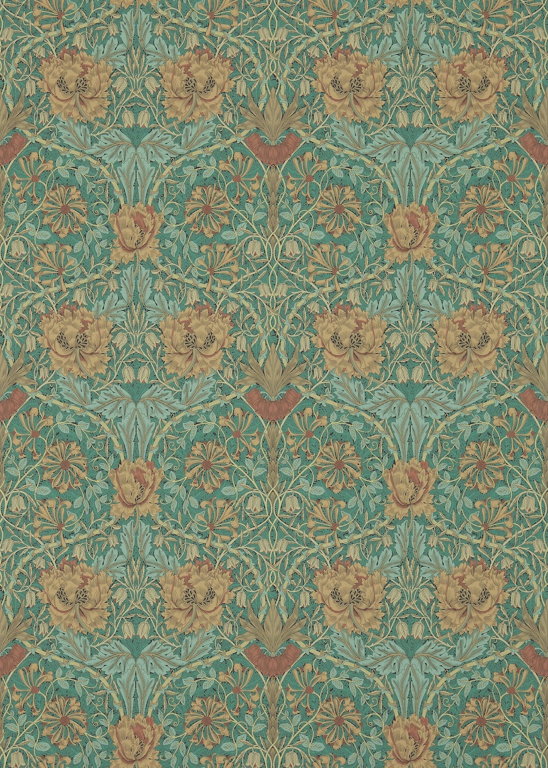 Morris & Co - Honeysuckle & Tulip Emera Morris and Friends Wallpa