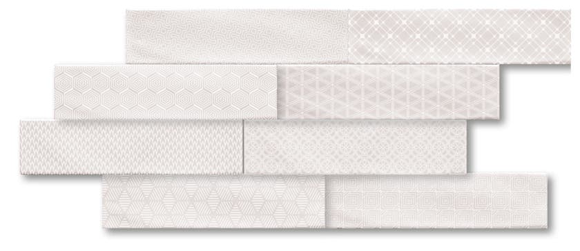 Opal Vit dekor mix 7,5x30