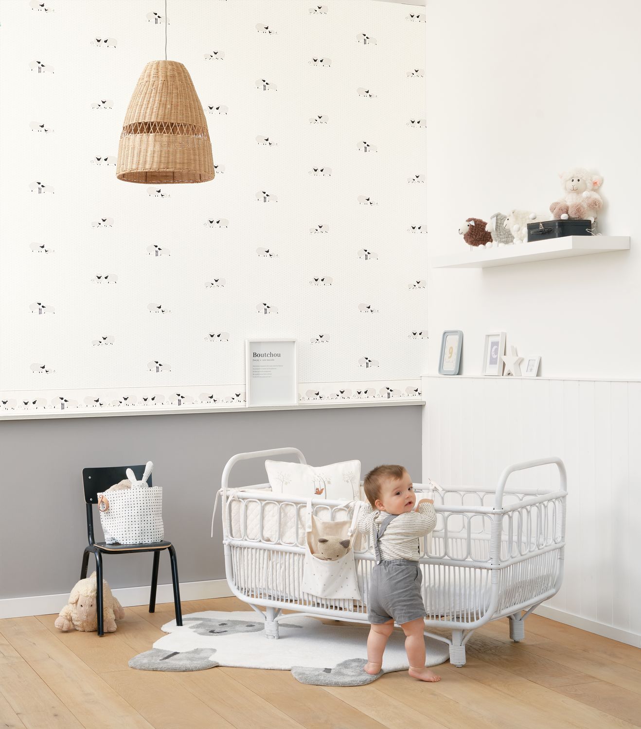 Casadeco - Rose & Nino Uni Gris Fonc Rose & Nino Cad