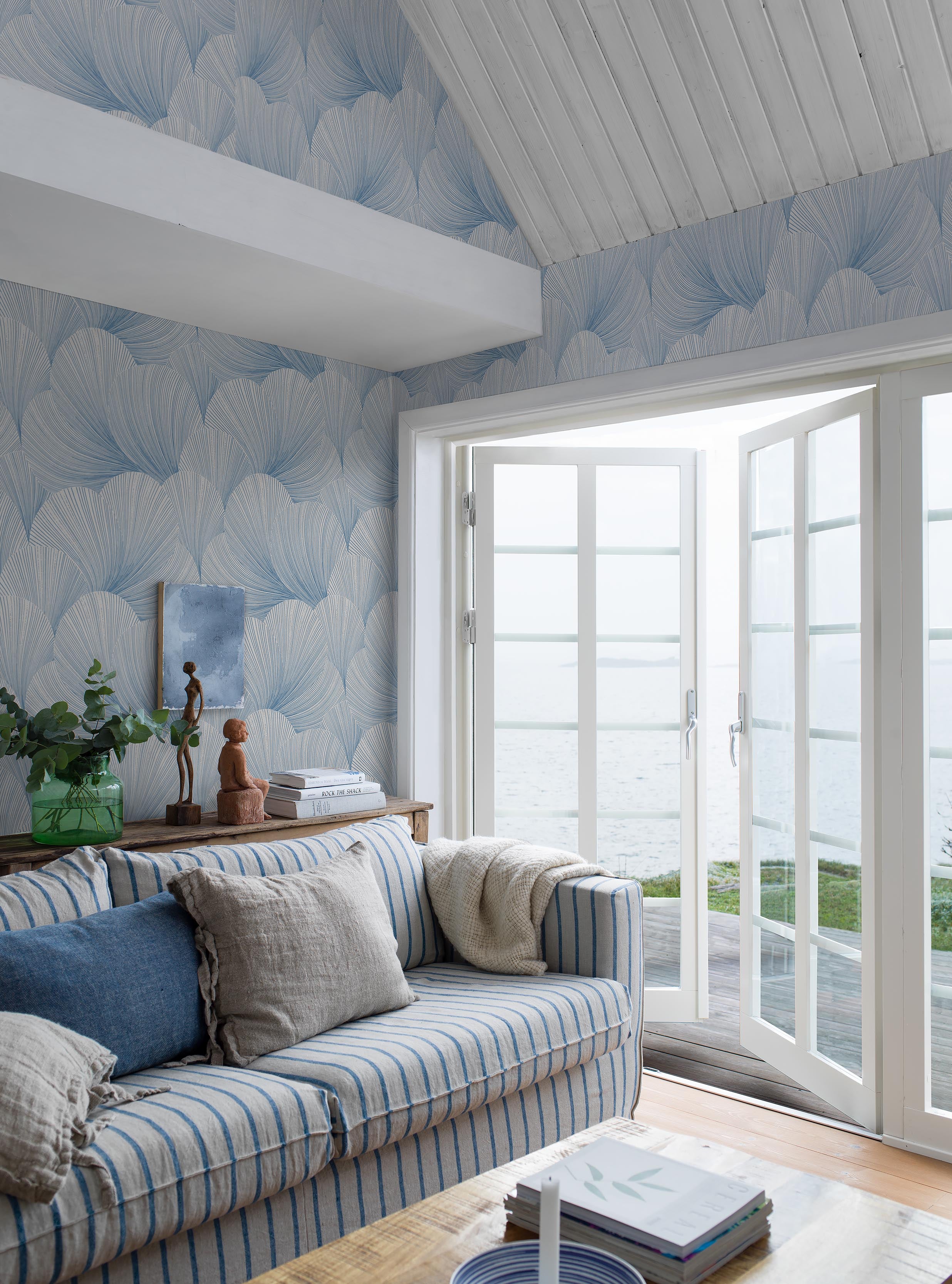 Boråstapeter - Mirage - Blue & White