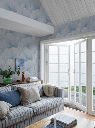 Boråstapeter - Mirage - Blue & White
