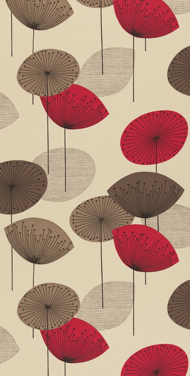 Sanderson - Dandelion Clocks Red Sanderson One Sixty Wallp