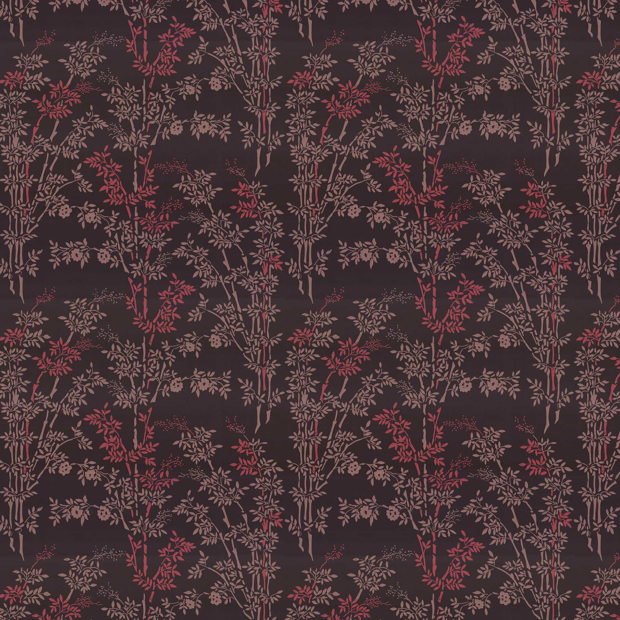 Lim & Handtryck - Bambu - Svart/Röd x124-20