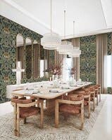 Peel & Stick Primrose Floral Midnight Blue & Goldenrod NW44404