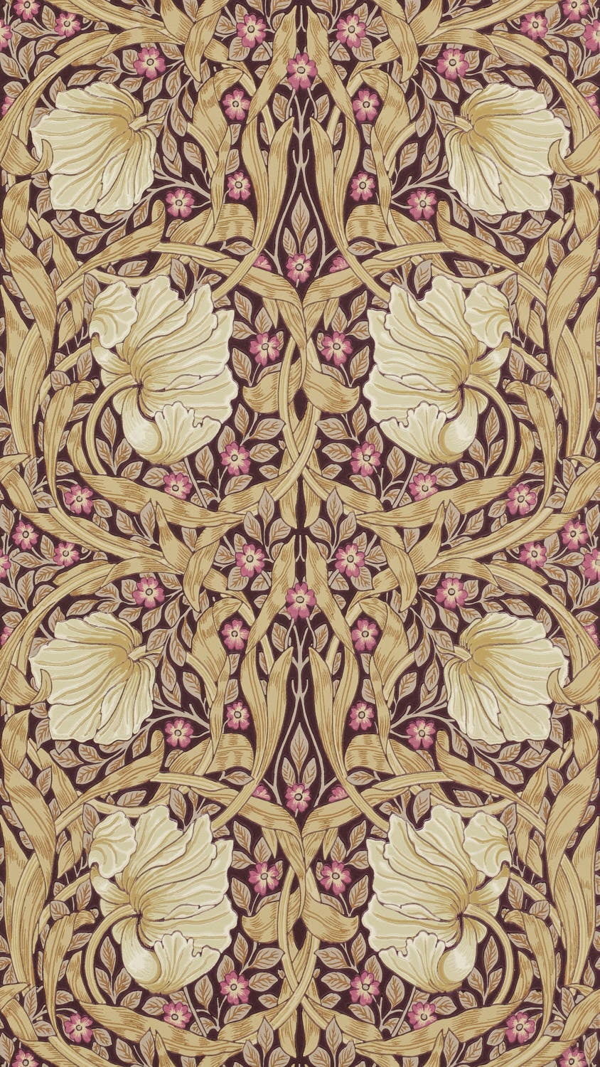 Morris & Co - Pimpernel Fig/Sisal Morris and Friends Wallpa