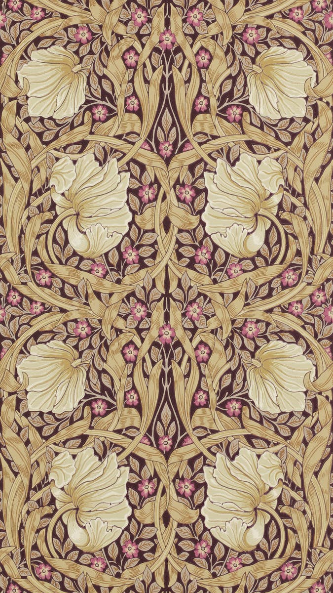 Morris & Co - Pimpernel Fig/Sisal Morris and Friends Wallpa