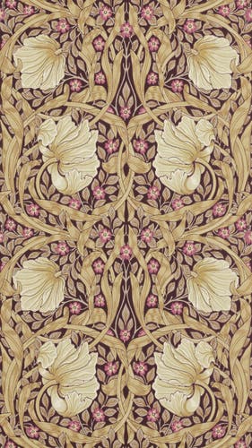 Morris & Co - Pimpernel Fig/Sisal Morris and Friends Wallpa