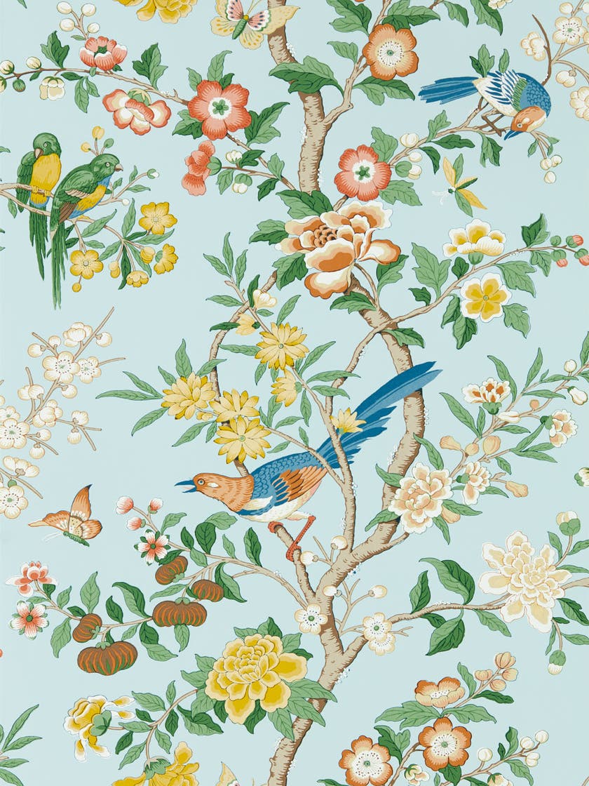 Sanderson - Chinoiserie Hall Dawn Blu Water Garden Wallpapers