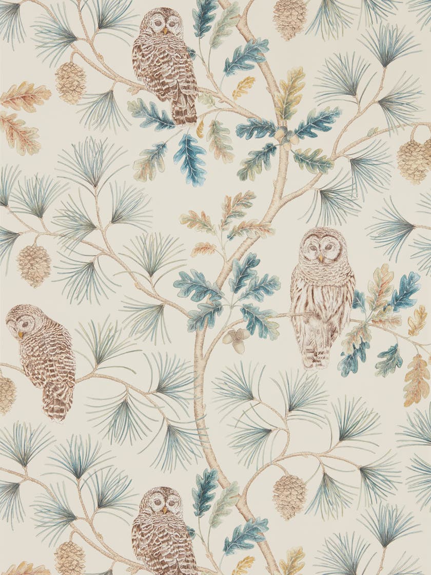 Sanderson - Owlswick Teal Elysian Wallpapers