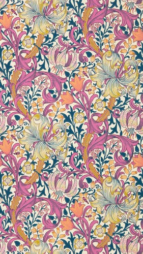 Morris & Co - Golden Lily Pink Fizz Bedford Park Wallpapers