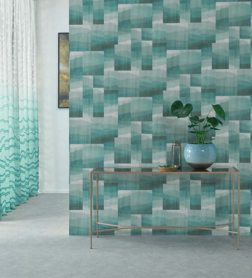 Osborne & Little - Kirigami Kanoko Kirigami Teal.