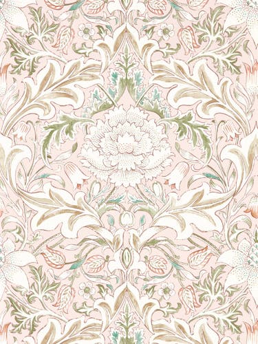Morris & Co - Simply Severn Cochineal/W Simply Morris Wallpapers