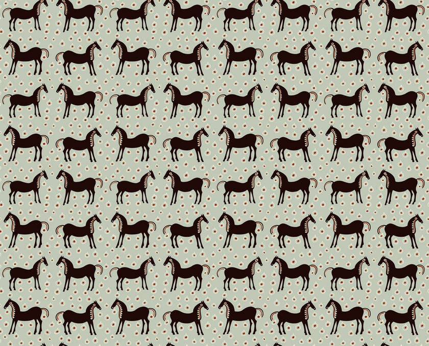 Midbec Tapeter - Musta Tamma Marimekko 6