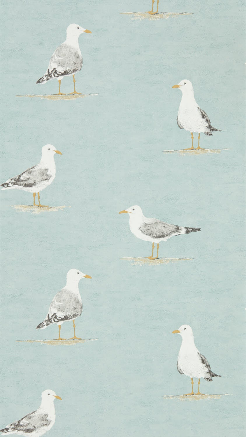 Sanderson - Shore Birds Sky Port Isaac Wallpapers