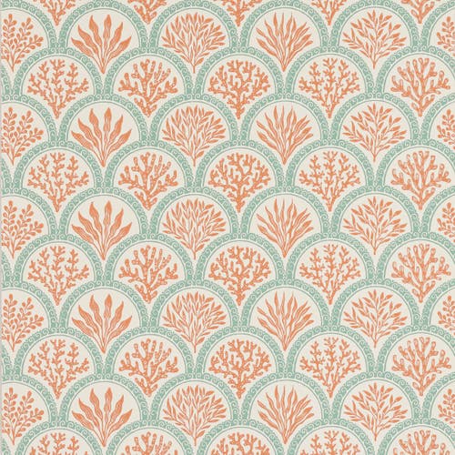 Jane Churchill - Coralli Tomato/Blue