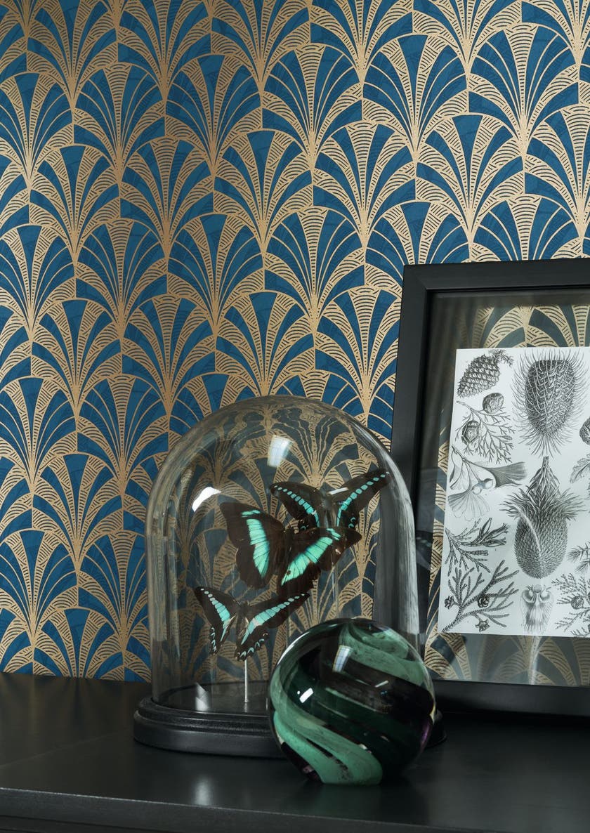 Casadeco - 1930 Palmette Bleu 1930