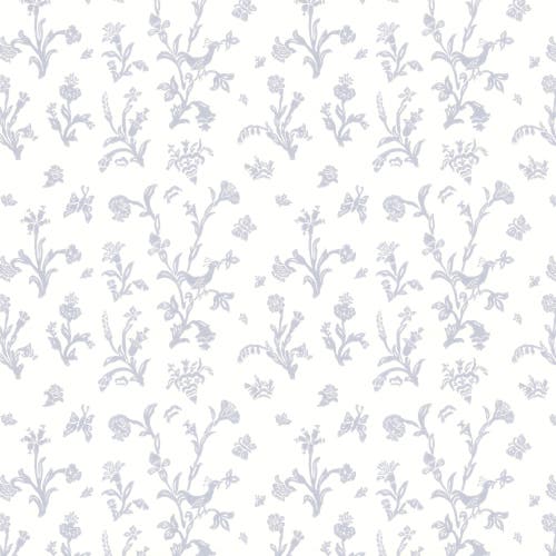 Lim & Handtryck - Fågelblå - Vit/Blå K38-40