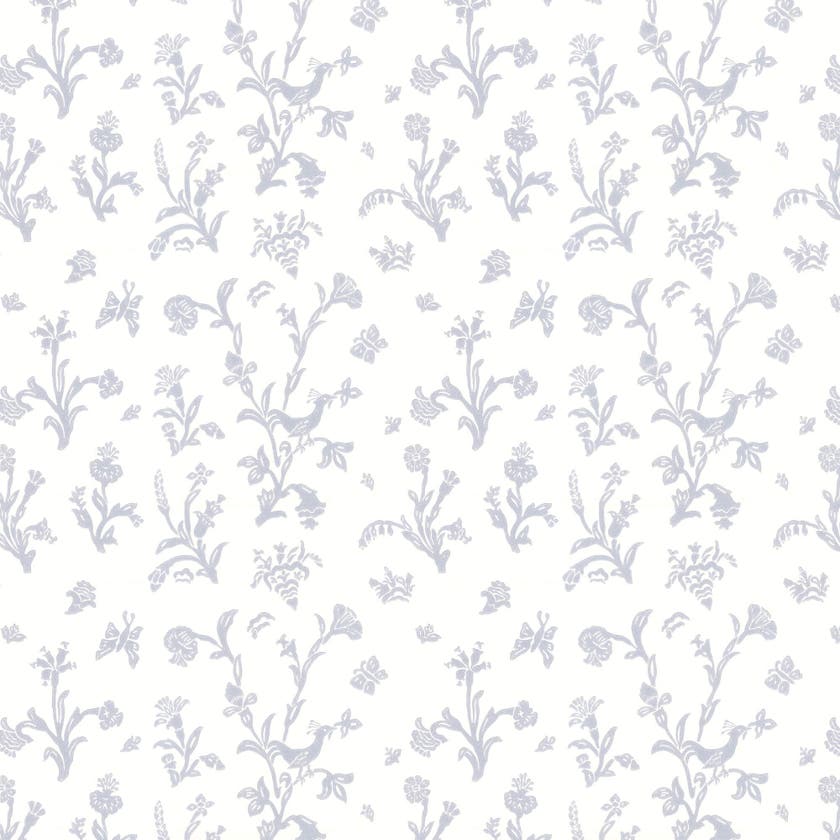 Lim & Handtryck - Fågelblå - Vit/Blå K38-40