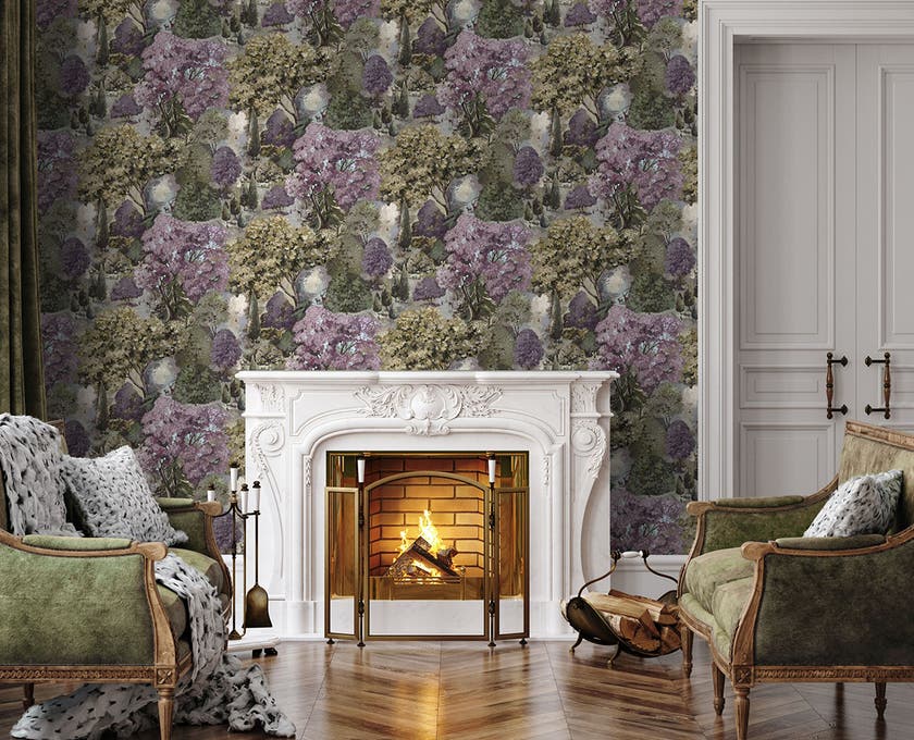 Intrade - Pinecrest Mulberry Green Tales of the Manor Tapet