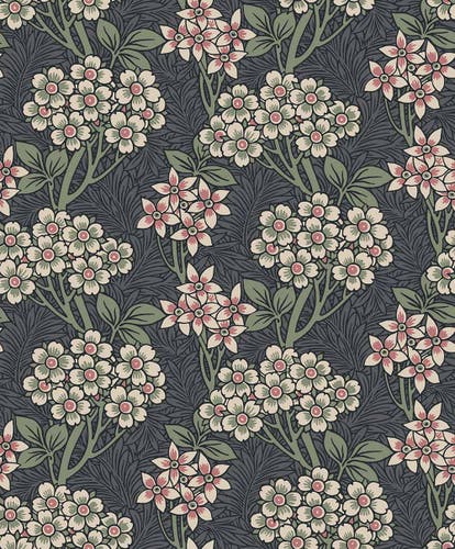 Carma - Peel & Stick Floral Vine Smoke & Laurel Green NW56110