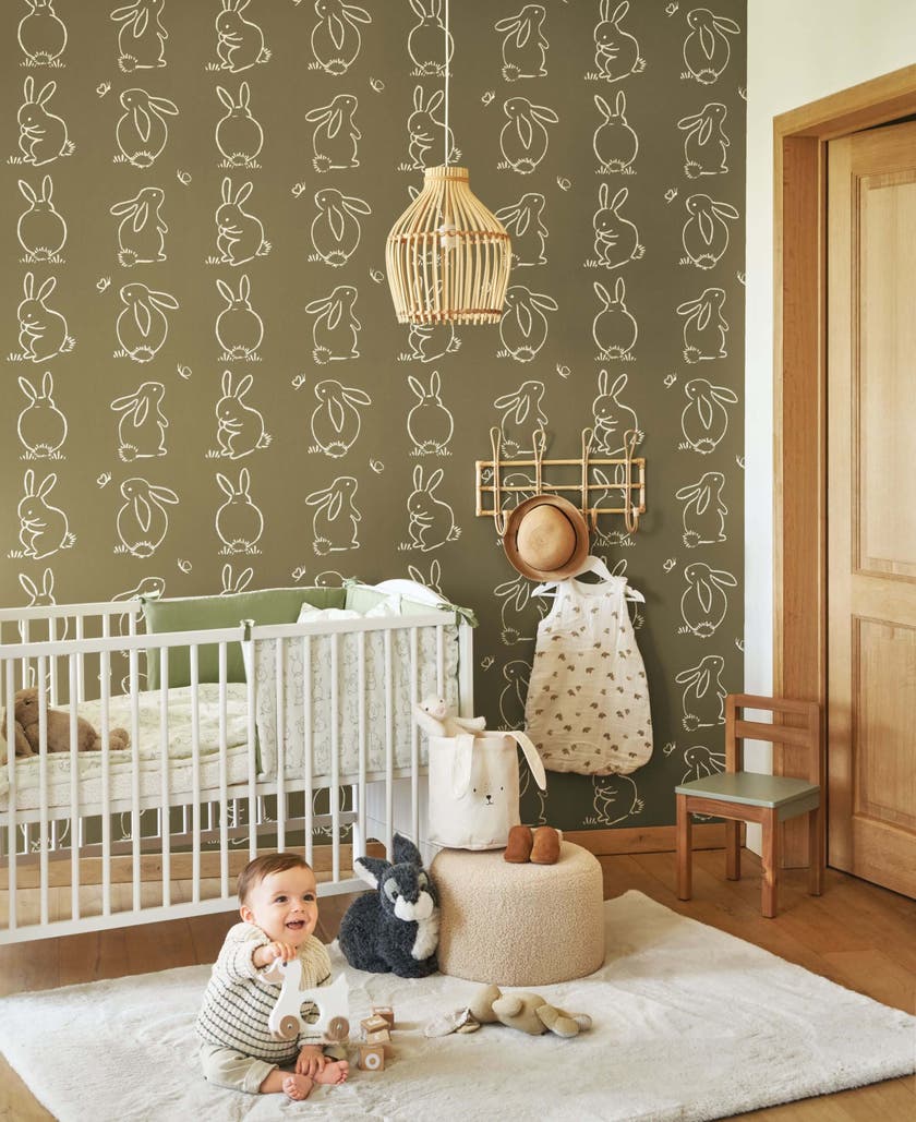 Casadeco - Funny Bunny Vert Kaki Once Upon A Time