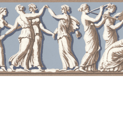 Lim & Handtryck - Nio musersbård - Kvist/Blå B10-40