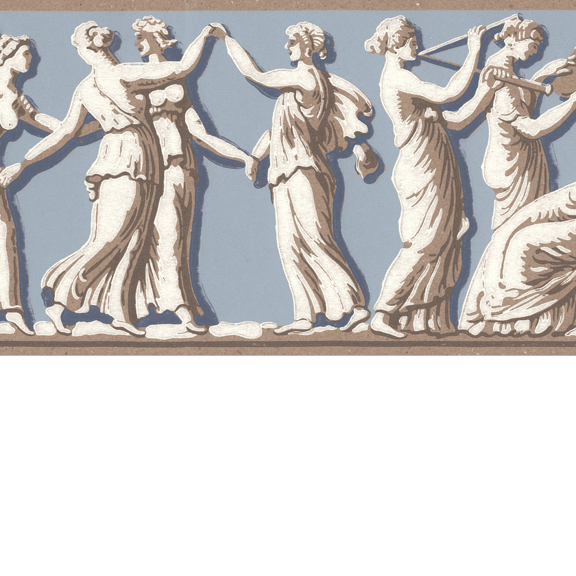 Lim & Handtryck - Nio musersbård - Kvist/Blå B10-40