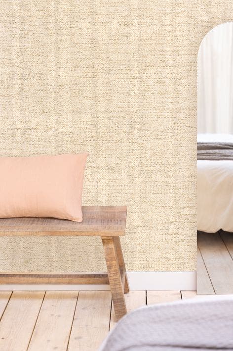 Caselio - Uni Metallise Beige Dore Damier