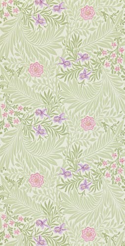 Morris & Co - Larkspur Olive/Lilac Archive II Wallpapers