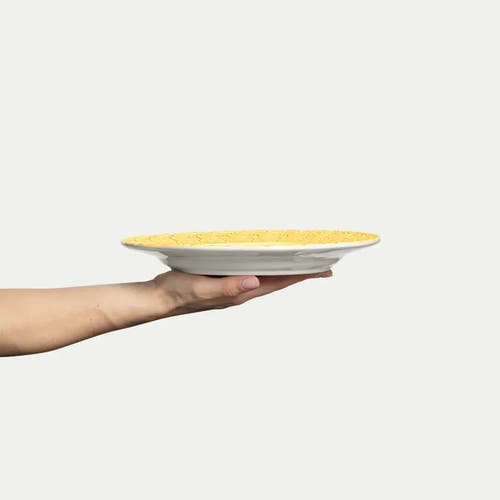 Lace Tallrik 25 cm Gul
