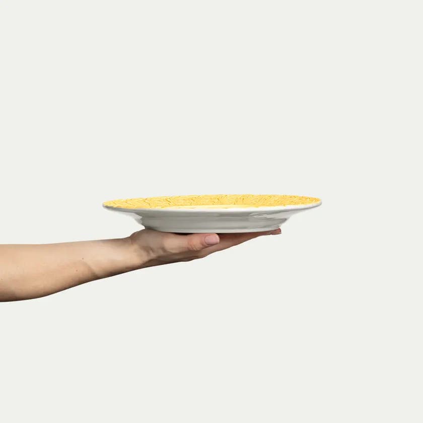 Lace Tallrik 25 cm Gul