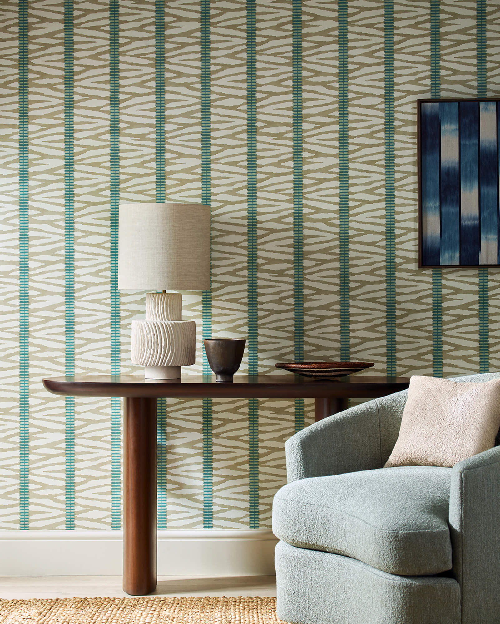 Jane Churchill - Wilder Taupe/Aqua