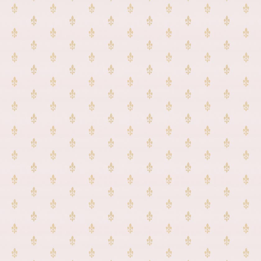 Lim & Handtryck - Fransk lilja - Vit/Guld x118-10