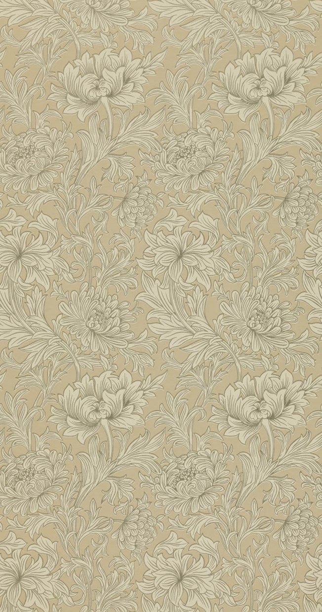 Morris & Co - Chrysanthemum Toile Ivory Morris and Friends Wallpa