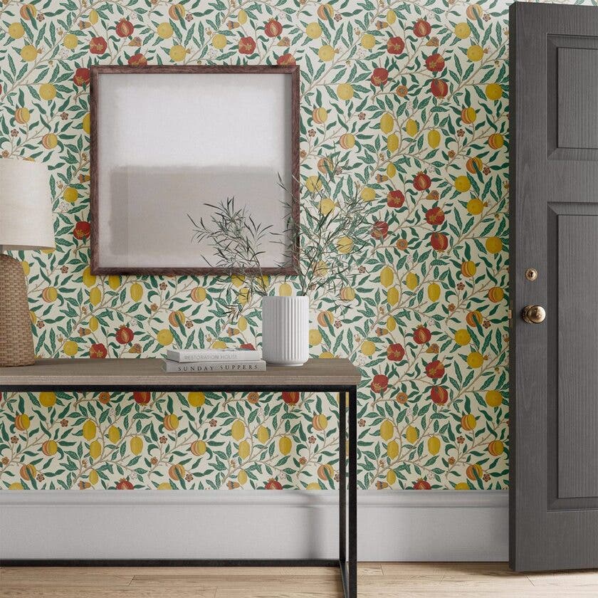 Fruit Green Indigo/Madder Simply Morris Wallpapers