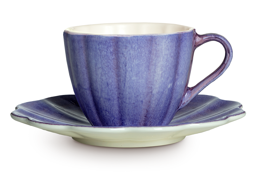 Oyster Kopp med fat 25 cl Viol