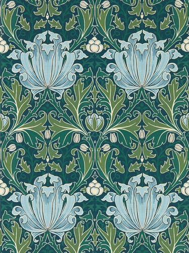 Morris & Co - Helena Indigo/Boughs Morris and Friends Wallpa