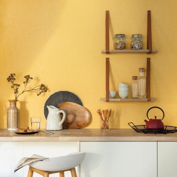 Caselio - Linen Uni Jaune Linen 2 Cal