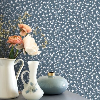 Casadeco - Lily Of The Valley Bleu N Flower Market