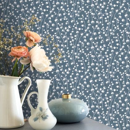 Casadeco - Lily Of The Valley Bleu N Flower Market