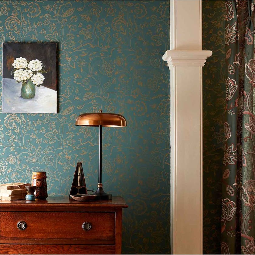 Morris & Co - Middlemore Moss Gold Melsetter Wallpapers
