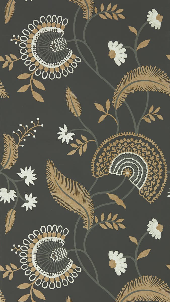 Sanderson - Hakimi Ebony Caspian Wallpapers