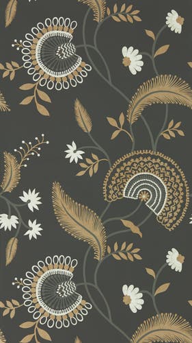 Sanderson - Hakimi Ebony Caspian Wallpapers